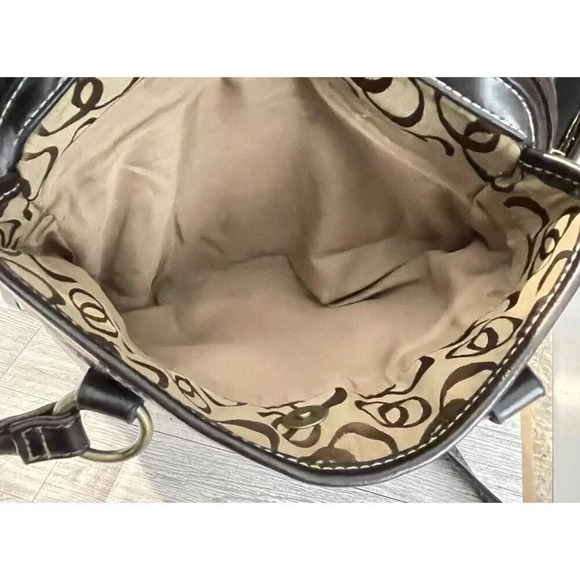 Brown Purse Leather Strap Handbag Medium Sized - Picture 9 of 10